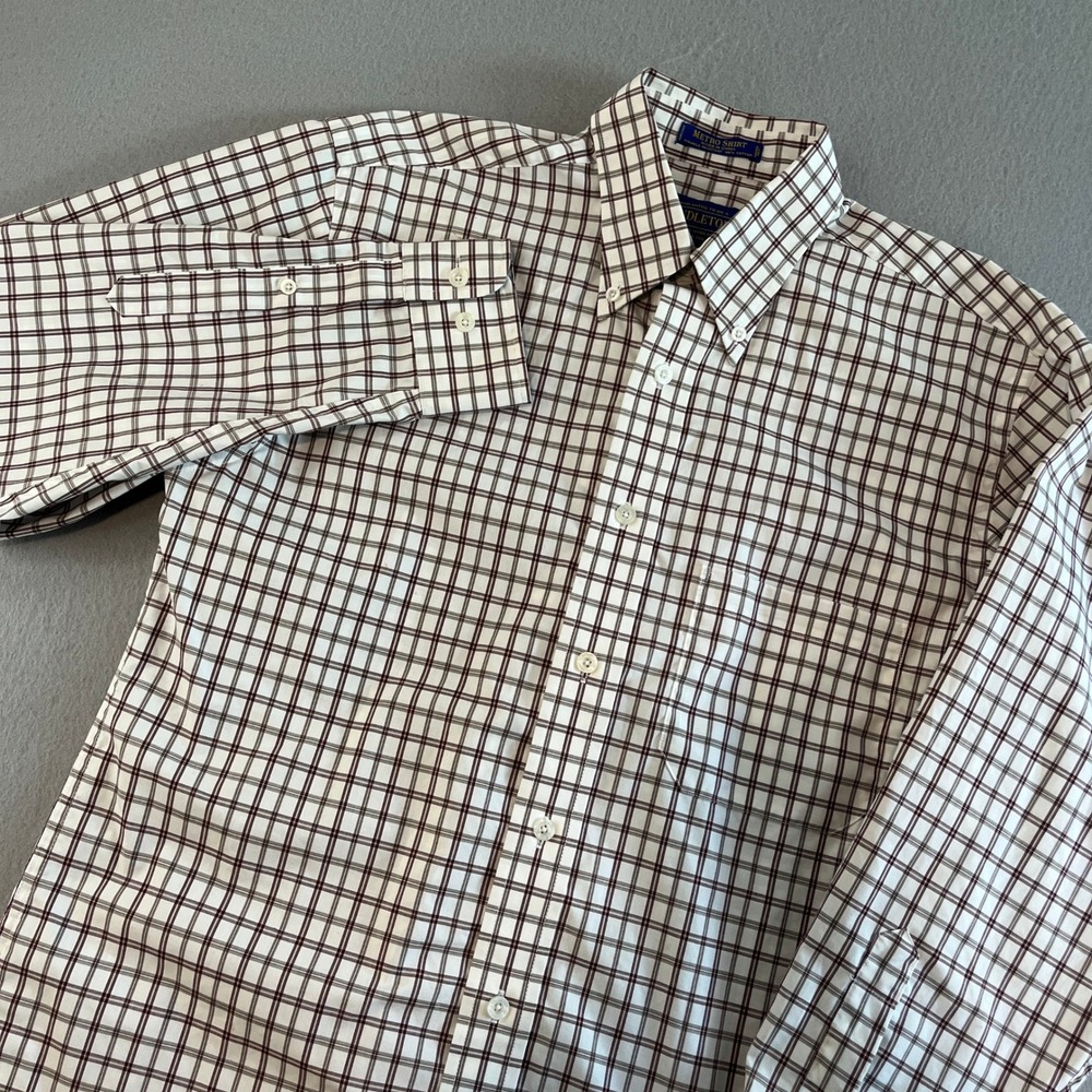 Pendleton Metro Shirt Mens Long Sleeve‎ Button Down Plaid Wrinkle Resistant S